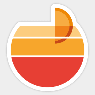 Aperol Spritz Tequila Sunrise Minimal Retro Italian Cocktail Sticker